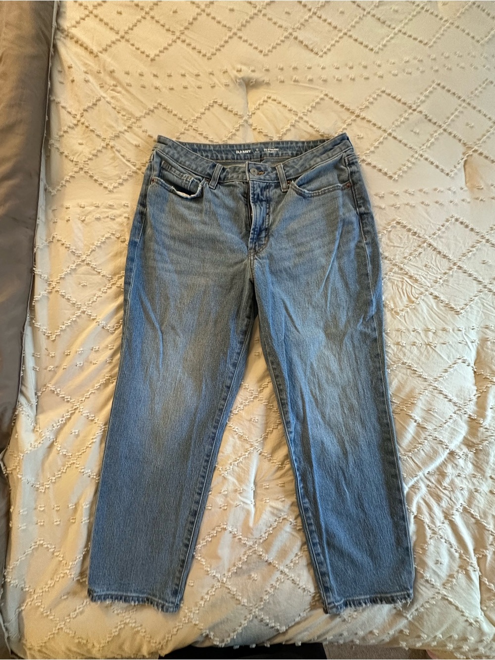 Old Navy Light Blue Straight-Leg Jeans